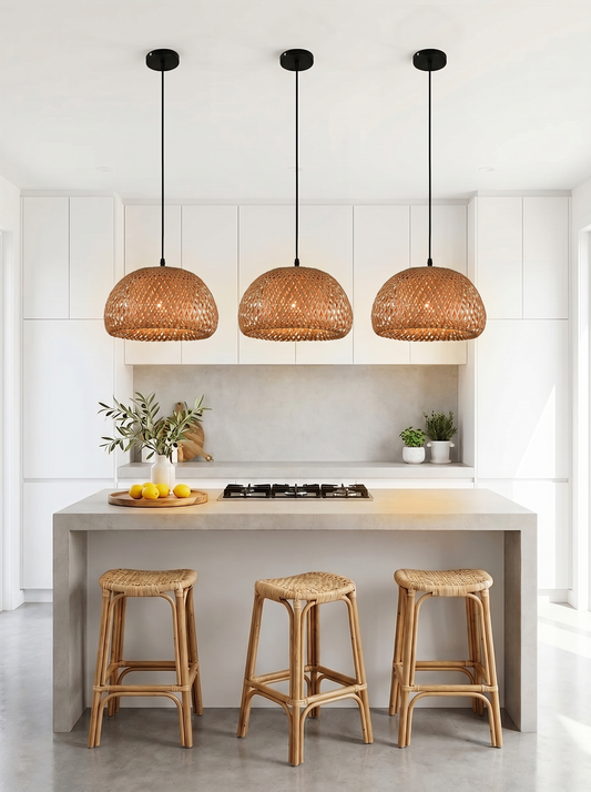 Woven Bamboo Pendant Light